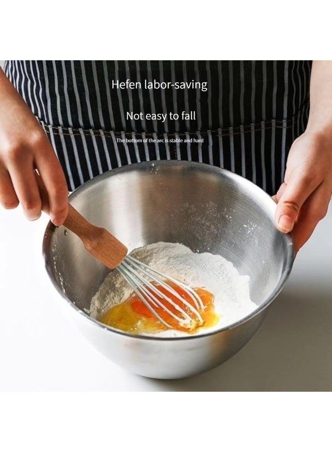 هومستر الفولاذ المقاوم للصدأ خلط الأوعية-3 حزم صغيرة سميكة الفولاذ المقاوم للصدأ مسطحة أسفل خلط الأوعية مجموعة، المنزل، الثلاجة، والمطبخ منظمي تخزين الأغذية - Image 3