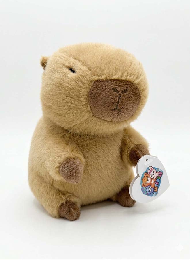 Fluffmals لعبة حيوانات محشوة فلوفمالز - MR CAPY15cm 15cm | لعبة محشوة صغيرة لطيفة للأطفال | ناعمة للغاية وقابلة للعناق | لعبة ناعمة مناسبة للسفر للأطفال والرضع - Image 1