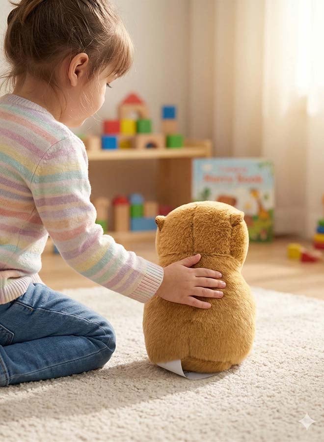 Fluffmals لعبة حيوانات محشوة فلوفمالز - MR CAPY15cm 15cm | لعبة محشوة صغيرة لطيفة للأطفال | ناعمة للغاية وقابلة للعناق | لعبة ناعمة مناسبة للسفر للأطفال والرضع - Image 3