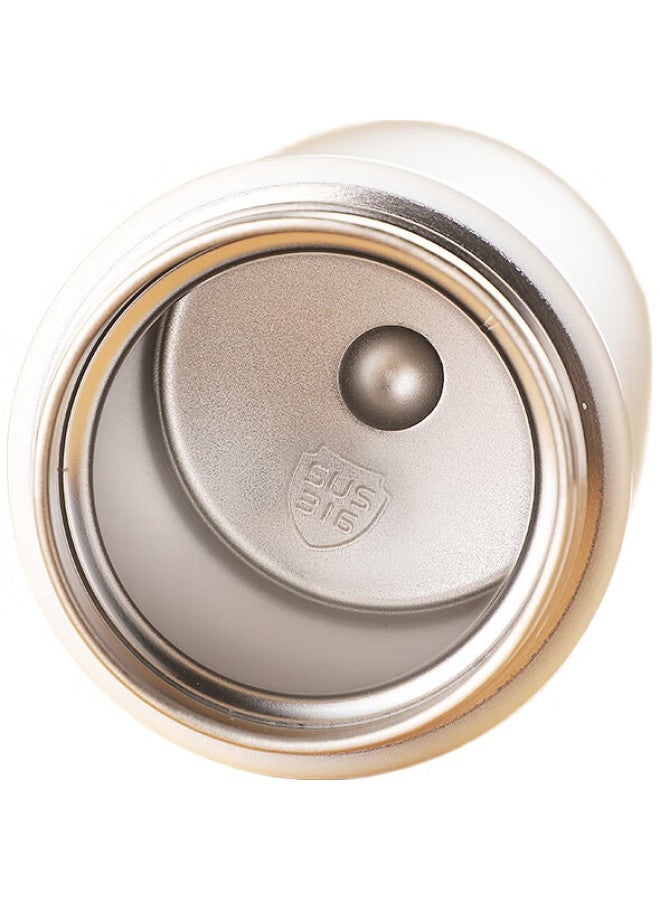 Snoopy Children'S Insulated Cup, 316 Stainless Steel, For Boys And Girls, Elementary School Students, Outdoor Portable Handle Cup, Kindergarten Baby Large Capacity Cup, 500Ml, 7031 Milk White - Image 3