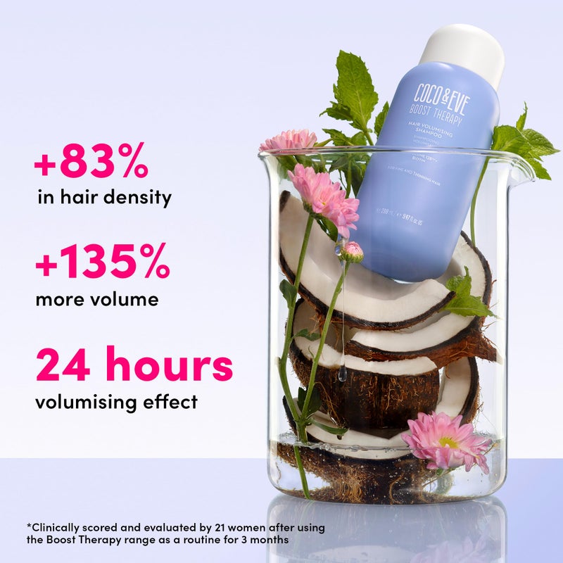 Coco & Eve Boost Therapy Hair Volumizing Shampoo with Biotin, Panthenol to Target Hair Thinning, Enhance Volume and Density. Strengthening, Thickening Shampoo for Fuller, Healthier Hair (9.47 fl oz) - Image 3