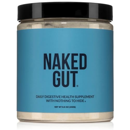 NAKED Gut Daily Gut Health Supplement Natural Gut Health Powder for Gut Cleanse Digestive Support GMOFree SoyFree GlutenFree Vegan and Hypoallergenic 40 Servings