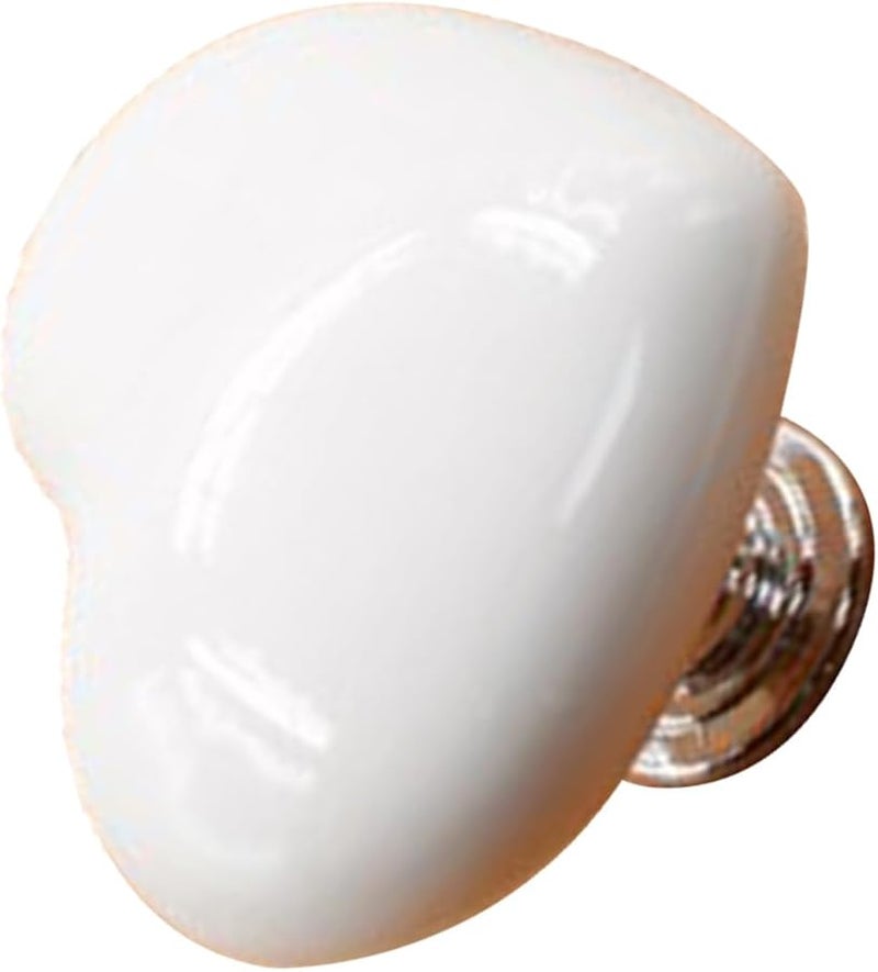 زر الحوض الأبيض على شكل قلب يضيف دفئًا وتميزًا إلى الحمام ويعمل أيضًا كمقبض للأثاث - Image 3