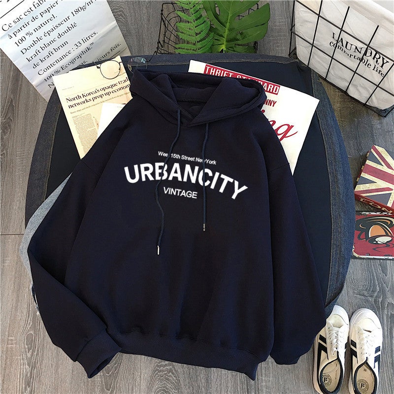 Winter Velvet Thick Hoodie Womens Loose Casual Long Sleeve Coat Blue  - Image 5