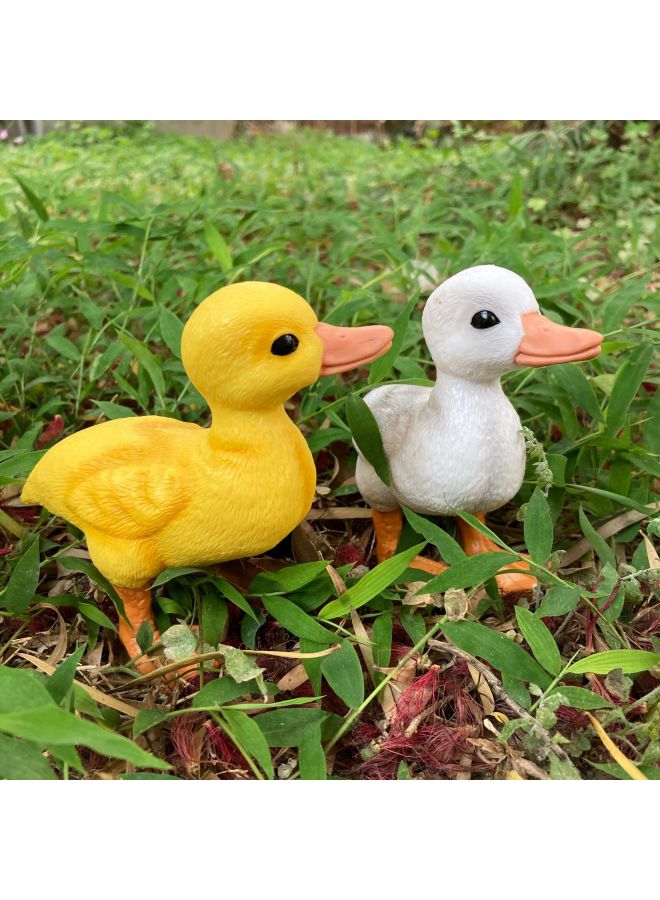 Simulation Animal Solid Model Toy Poultry White Duck Yellow Duck Model Children's Cognitive Toy Ornaments Handheld-Color:Large White Duck 127-1387 - Image 5