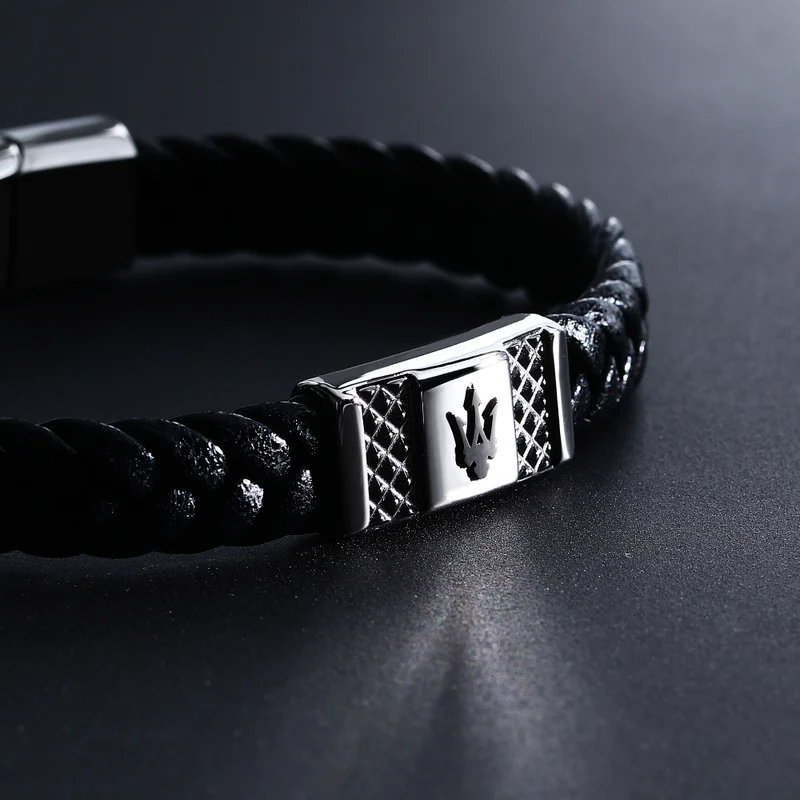 Maserati  Recycled Leather collection Men's   Bracelet - JM424AVE25 for Men | Best Price UAE