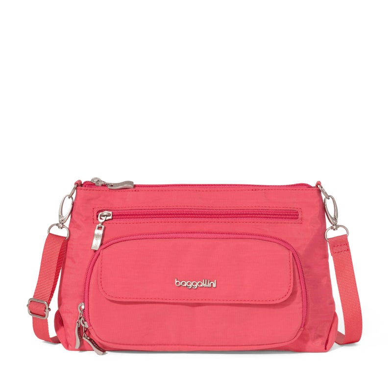 Baggallini Original Everyday 11x 7.5 Crossbody Bags for Women RFID Protected Washable Lightweight Nylon Zippered Travel Purse - Image 1