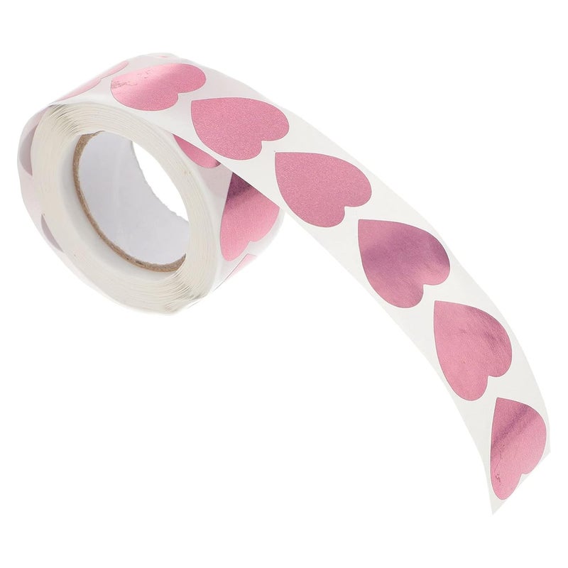 ملصقات تانين الشمسية من يونيتيك 500 قطعة ملصقات تانين ذاتية ملصقات سرير تانين ملصق هدية قلب للتانين والتشمس في الهواء الطلق، وردي