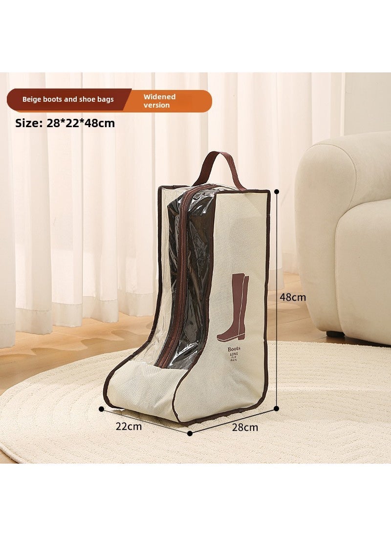 Boot Storage Bag Waterproof Moldproof Dustproof Beige long