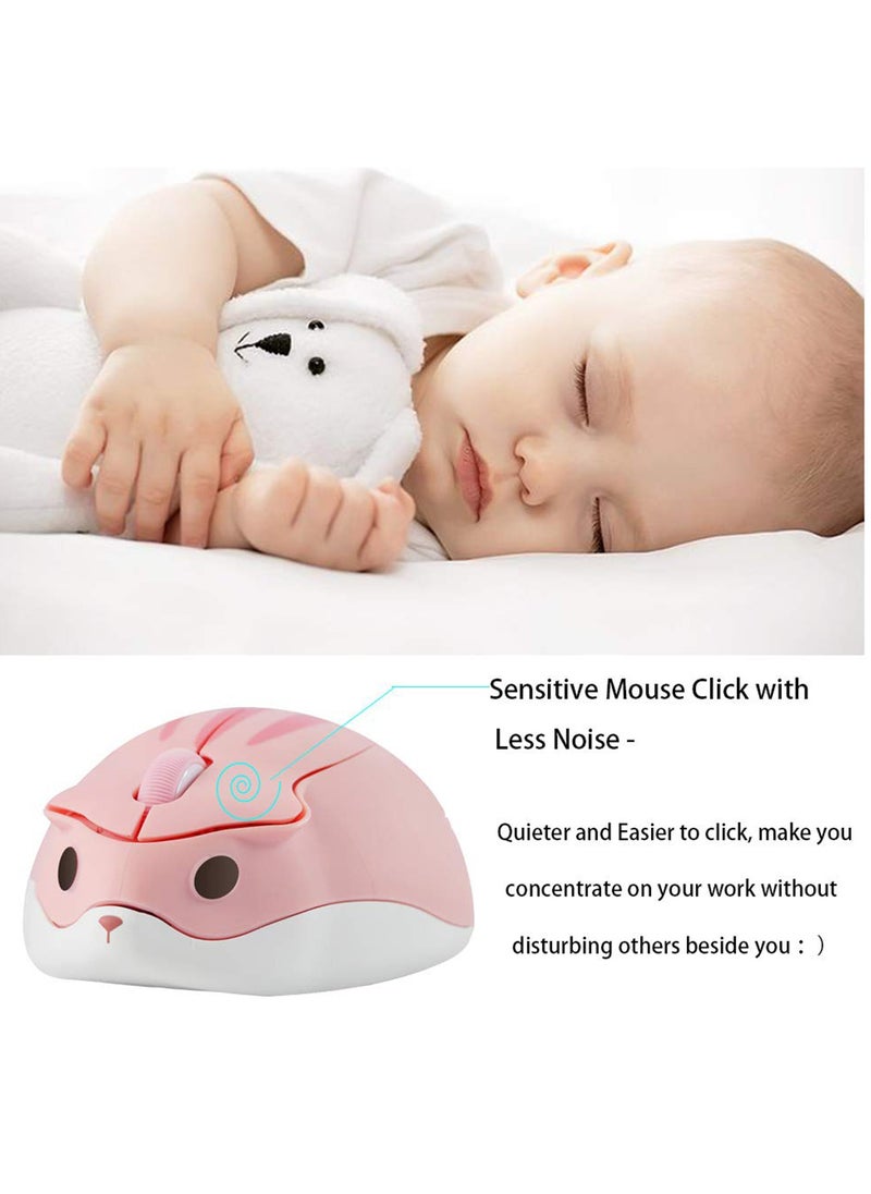 Wireless Mouse C ute Hamster Shaped Computer Mouse 1200DPI Less Noice Portable USB Mouse Cordless Mouse for PC Laptop Computer Notebook for MacBook Kids Girl GiftPink - pzsku/Z065AA6B9250AEB25EC07Z/45/_/1717049258/e5d3a0bd-e7a2-4f0b-a29a-24cbadaa8744