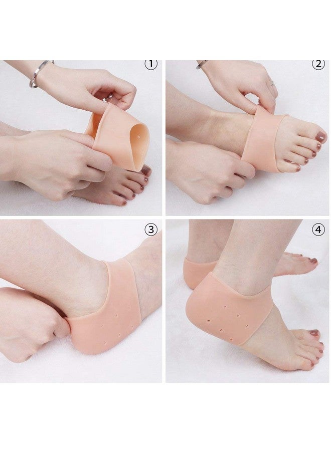 Denique Silicone Gel Heel Pad Socks For Men And Women Pain Relief,Dry Hard Cracked Heels Repair(Free Size) (Pair) - Image 4