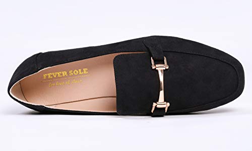 FEVERSOLE Women's Fashion Trim Deco Loafer Slippers Black Size 8.5 M US - Image 2