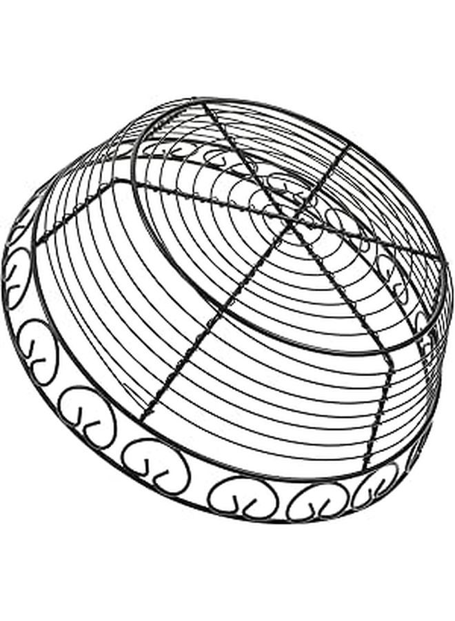 Compact Black Metal Wire Kitchen Storage Basket For Fruits Vegetables Bread Countertop - Image 1
