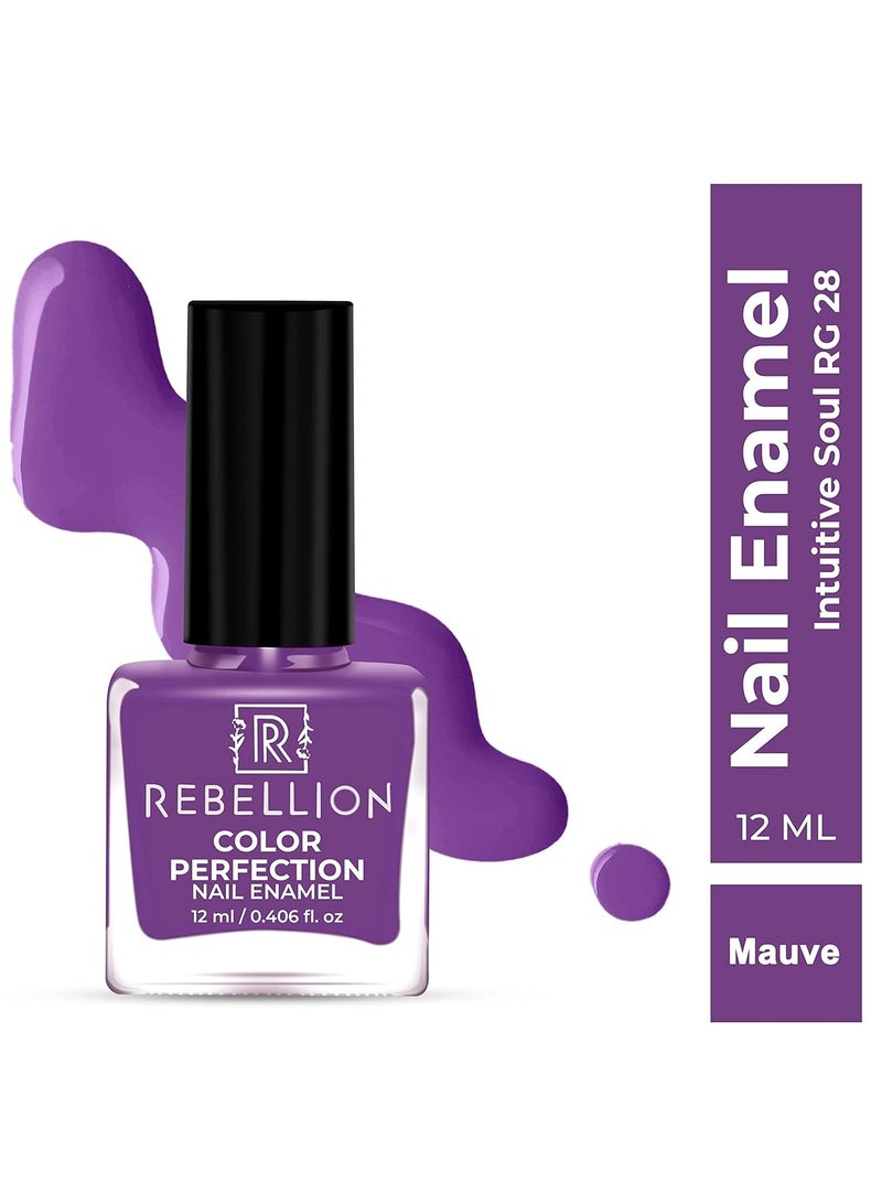 Rebellion Color Perfection Nail Enamel 12ml Mauve Intuitive Soul RG28 - Image 2