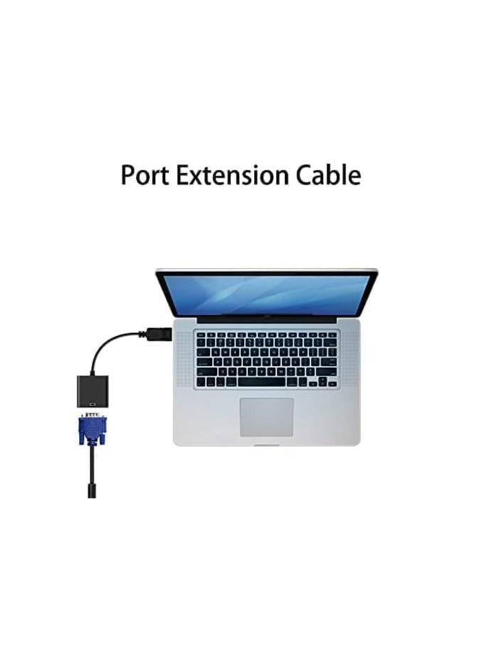 DP to VGA Converter, DisplayPort (DP) to VGA Adapter, DP To VGA Male to Female Adapter for DP Port Devices,Computer and Older Generation PC, Black