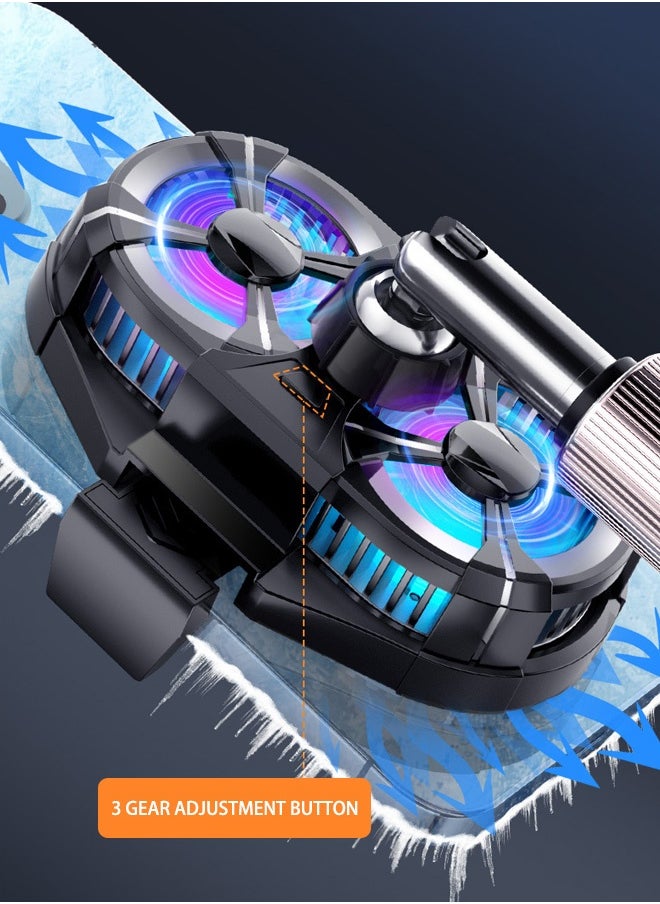 DUNISO Phone Cooler Cellphone Radiator Phone Cooler with Dual Semi-Conductor Cooling Chip Mobile Phone Cooling Fans Digital Display for Tiktok Live Streaming Outdoor Vlog Mobile Gaming  - Image 5