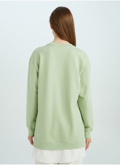 DeFacto Regular Fit Crew Neck Tunic With Hem Detail  - Image 2