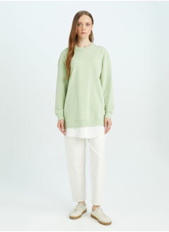 DeFacto Regular Fit Crew Neck Tunic With Hem Detail  - Image 5