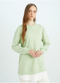 DeFacto Regular Fit Crew Neck Tunic With Hem Detail  - Image 3