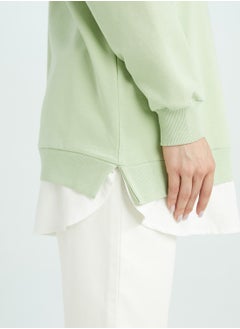 DeFacto Regular Fit Crew Neck Tunic With Hem Detail  - Image 4