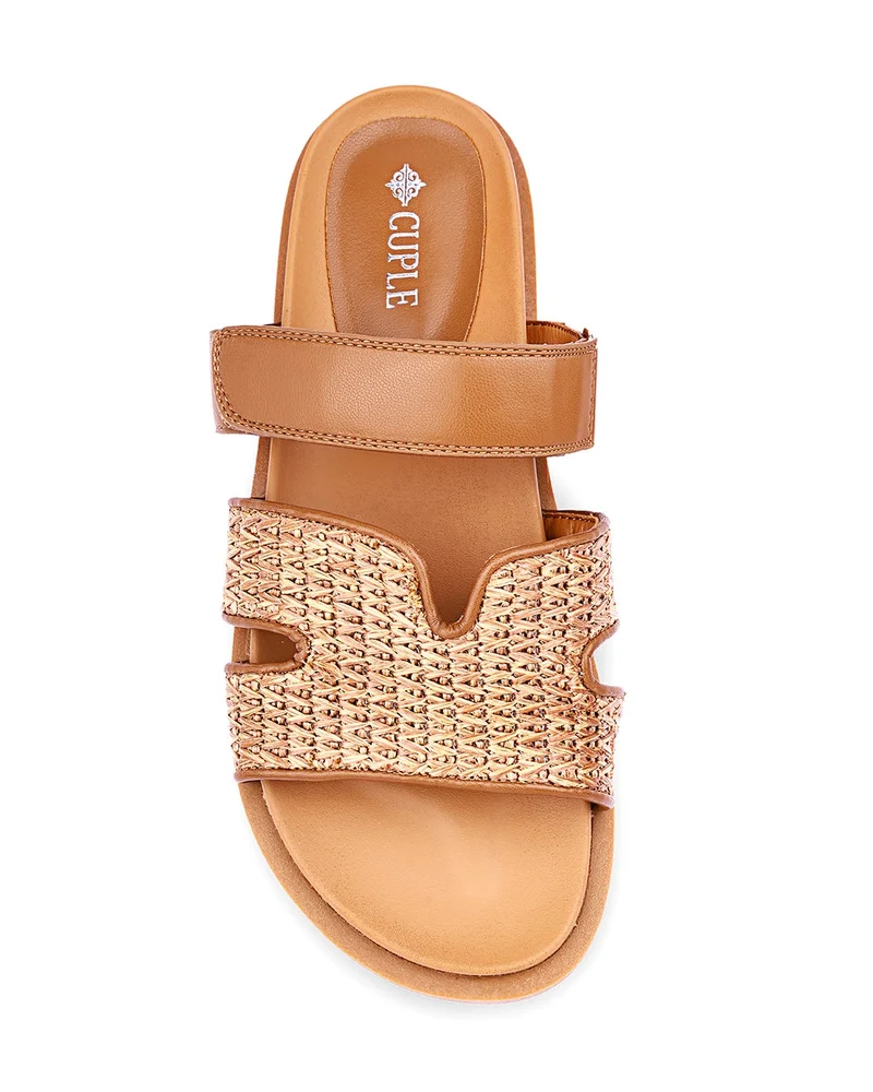 كابلي صندل مسطح نسائي بأشرطة قابلة للتعديل