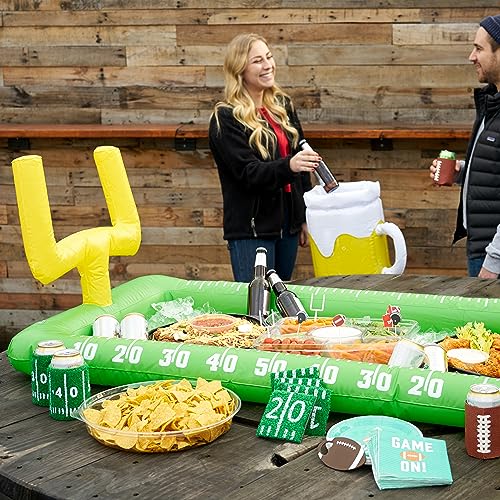 True Zoo Home Turf Coasters, Astro Turf Grass Coasters, Beer Coasters, Football Game, Sports & Outdoors, Football Accessories, Green, Set of 5 - Image 3