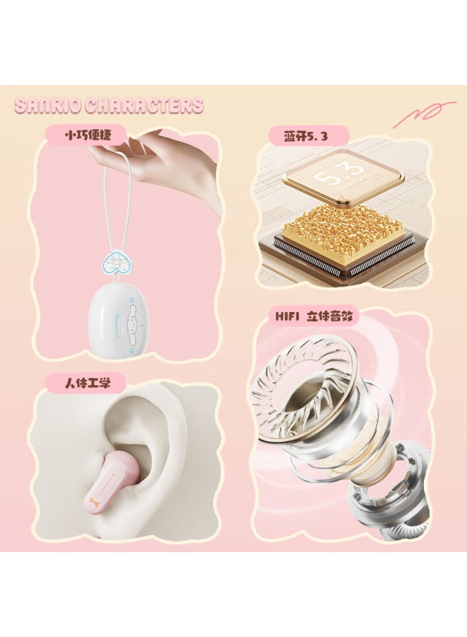 Chenfeng Sanrio Half In-ear Bluetooth Earphones Wireless High-quality Sound Hd Call Long Battery Life Girls Gift Sr06 o Kitty