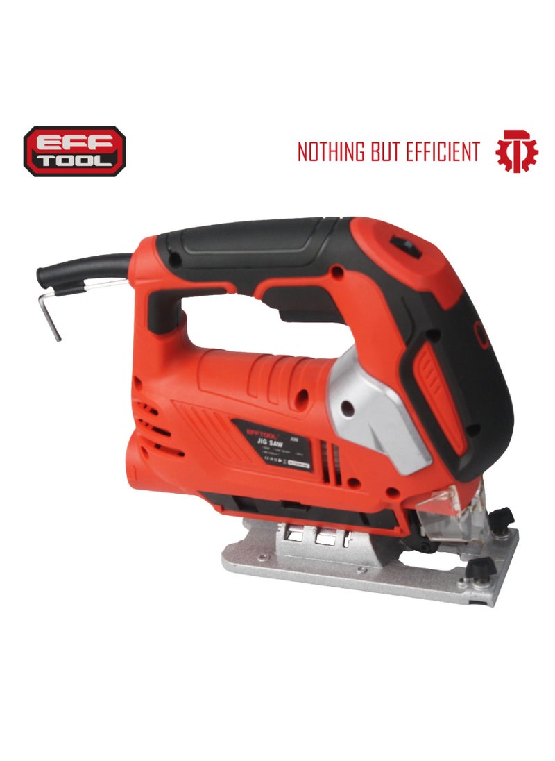EFFTOOL Compact Jigsaw, 860W, Variable Speed, Ergonomic Design, Lock-On Switch, Dust Extraction, 0-45° Bevel Cuts for Precise, Versatile Cutting,  - Image 4