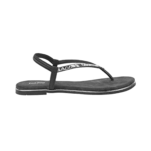 Mochi Womens Synthetic Black Sandals (Size (6 UK (39 EU)) - Image 2