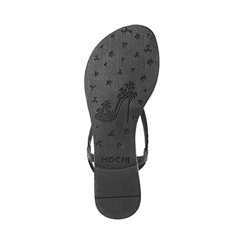 Mochi Womens Synthetic Black Sandals (Size (6 UK (39 EU)) - Image 4