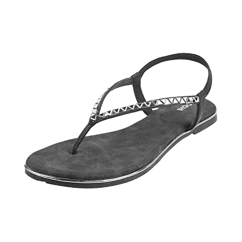 Mochi Womens Synthetic Black Sandals (Size (6 UK (39 EU)) - Image 1