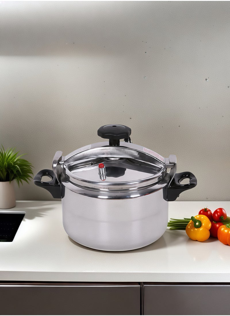 TORNADO 7LitersLiters 7L Large-Capacity Aluminum Alloy Pressure Cooker | Commercial-Grade Silver Material, Perfect for Family Meals & Whole Chicken Stews, 30% Energy Saving & Freshness Lock Technology! Silver  - Image 5