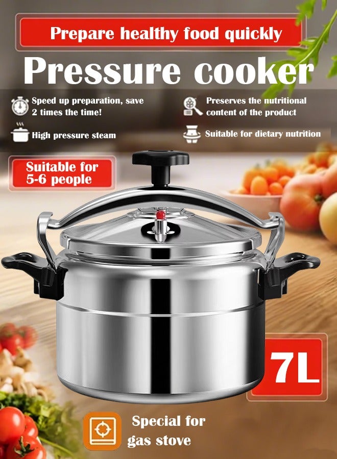 TORNADO 7LitersLiters Aluminium Pressure Cooker Silver 7.0Liters Silver - Image 1