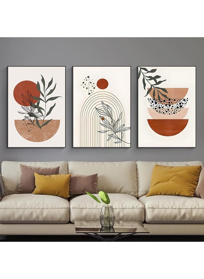 Home Trove Hmdkhi Modern Geometric Line Picture, Abstract Picture Set, Living Room, Bedroom, Poster Wallpaper Art Decoration, Frameless (Wall Picture-13.60 X 90 Cm X 3) - Image 1