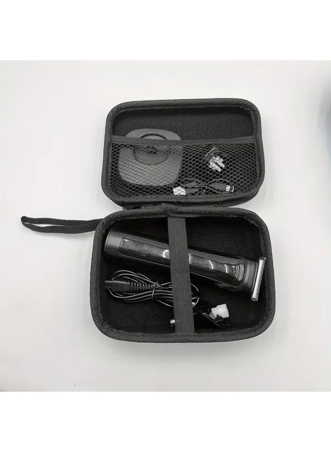 Black Eva Hard Shell Shockproof Portable Organizer Case With Multiple Compartments For Data Cables Headphones And Accessories - Image 4