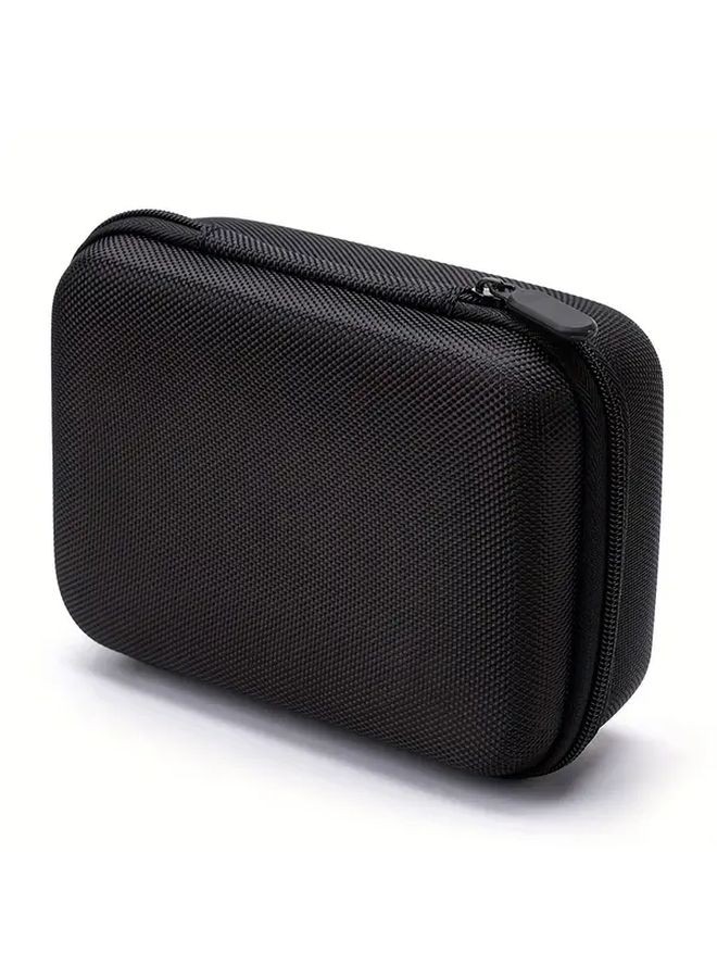 Black Eva Hard Shell Shockproof Portable Organizer Case With Multiple Compartments For Data Cables Headphones And Accessories - Image 1