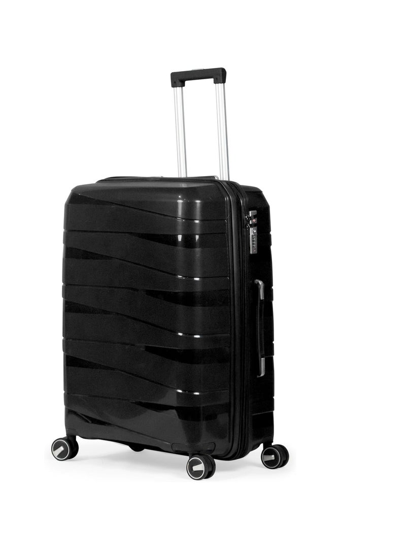 Moritz Complete Luggage Set Made of Polypropylene with Unbreakable Trolleys 3 Pieces (Black) - Image 3