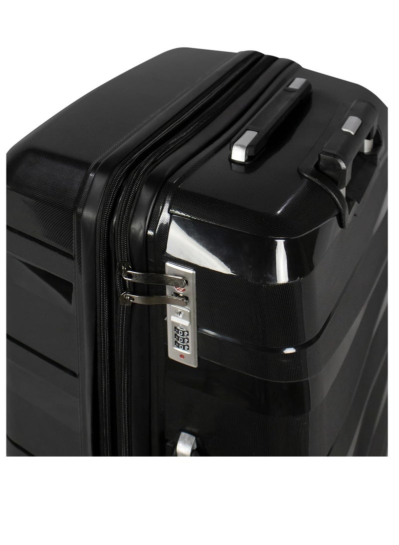 Moritz Complete Luggage Set Made of Polypropylene with Unbreakable Trolleys 3 Pieces (Black) - Image 5