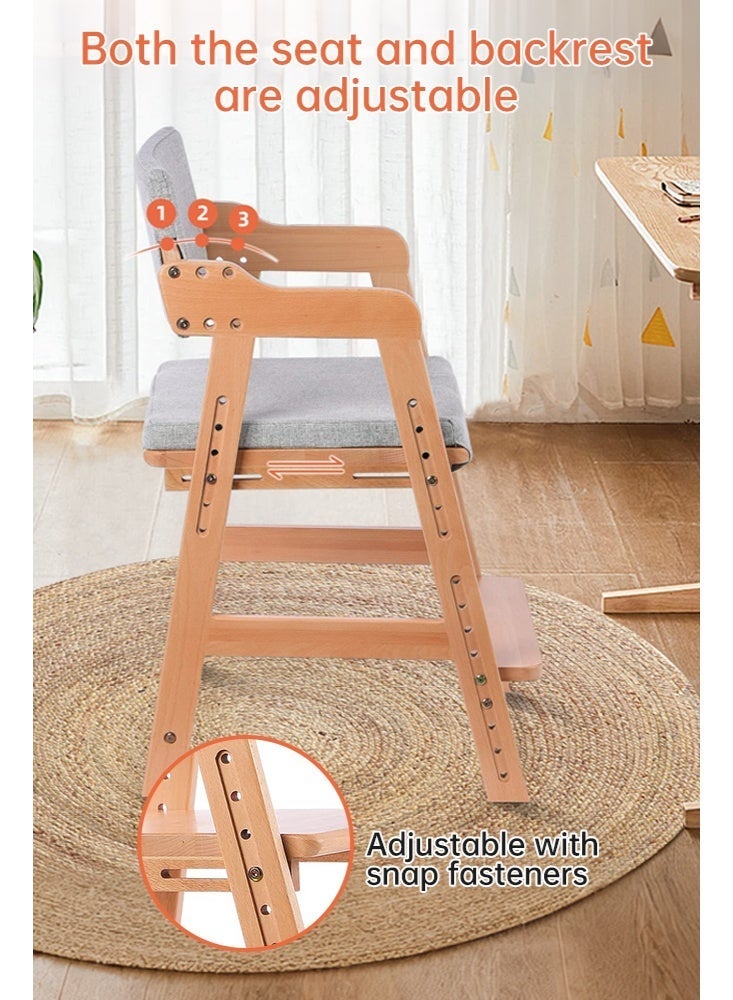 سولاكان كرسي طعام أطفال قابل للتعديل مع صينية قابلة للإزالة وحزام أمان ووسادة مريحة – كرسي تغذية قابل للتحويل للرضّع والأطفال الصغار - Image 4