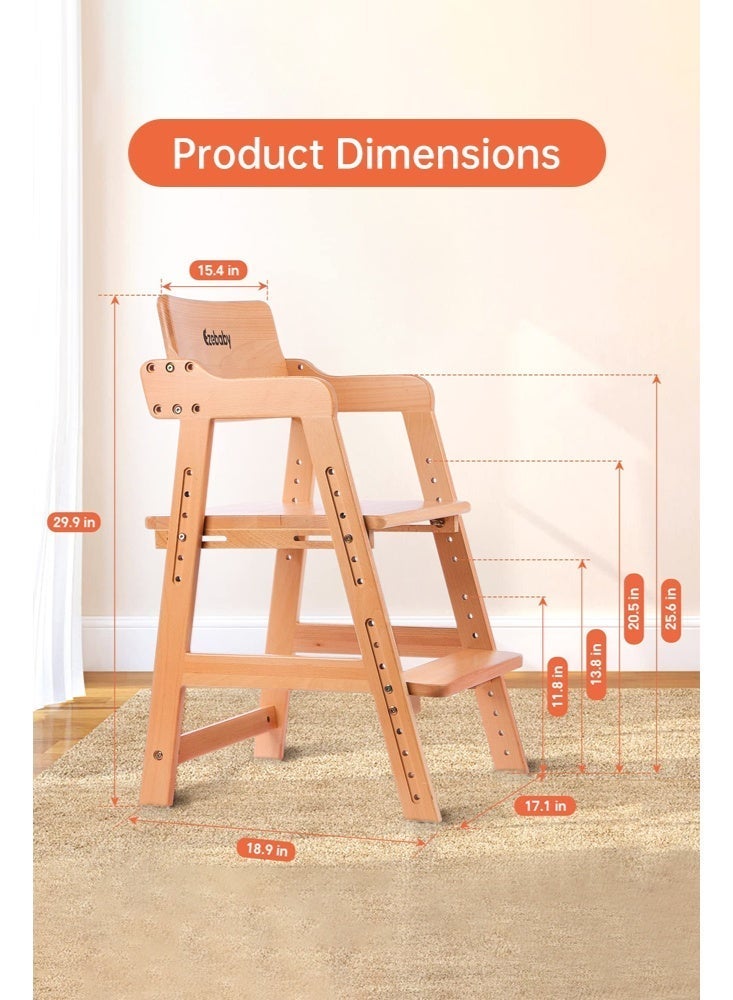 سولاكان كرسي طعام أطفال قابل للتعديل مع صينية قابلة للإزالة وحزام أمان ووسادة مريحة – كرسي تغذية قابل للتحويل للرضّع والأطفال الصغار - Image 3