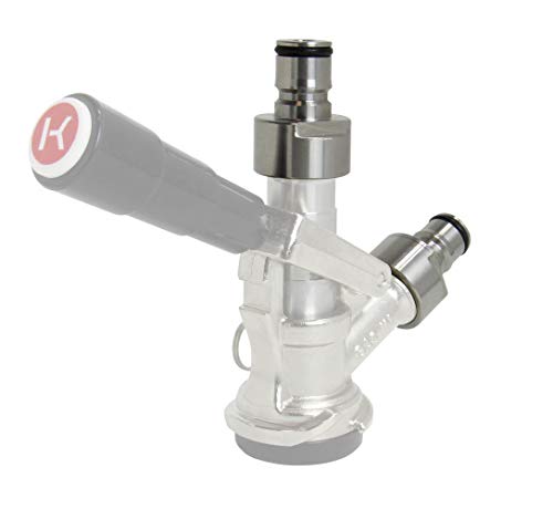 Kegco KMKCAL Keg Coupler Adapter, Liquid, Stainless Steel - Image 3
