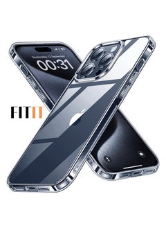FITIT FITIT CLEAR CASE 6.2" IPHONE 15 Pro Case Clear Transparent,Anti-Yellowing,Ultra-Thin,Shockproof [Military-Grade Drop Protection] Anti-Scratch Hard Back Cover-Crystal Clear  - Image 1