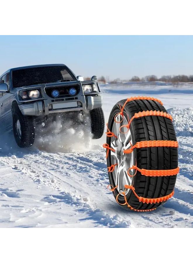 Orange Snow Chains 36 Pcs Reusable Tire Anti Slip for Trucks SUV - Image 4