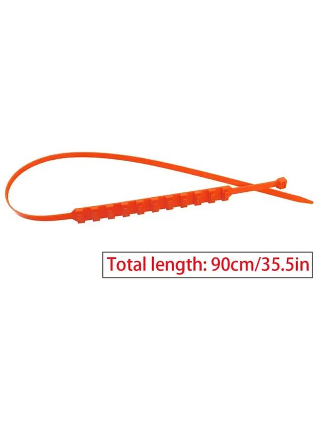 Orange Snow Chains 36 Pcs Reusable Tire Anti Slip for Trucks SUV - Image 2