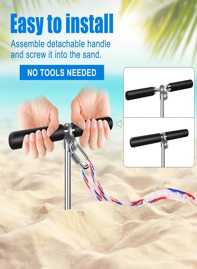 Insaga 17'' Sand Anchor for Boat with 32ft Rope, 304 Stainless Steel Boat Sand Anchor with Crossbar, Fully Welded Screw in Boat Anchor for Kayak, Jet Ski, Pontoon, Shallow Water, Beach and Sandbar Use - Image 5