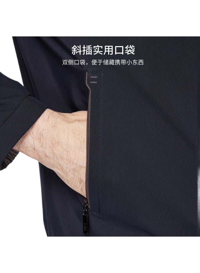 FIRS Jacket, Double-Sided Wear, Hooded, Detachable Stand Collar, Contrasting Colors, Spring Business Commute, Soft Breathable Comfortable Casual Coat - Image 2