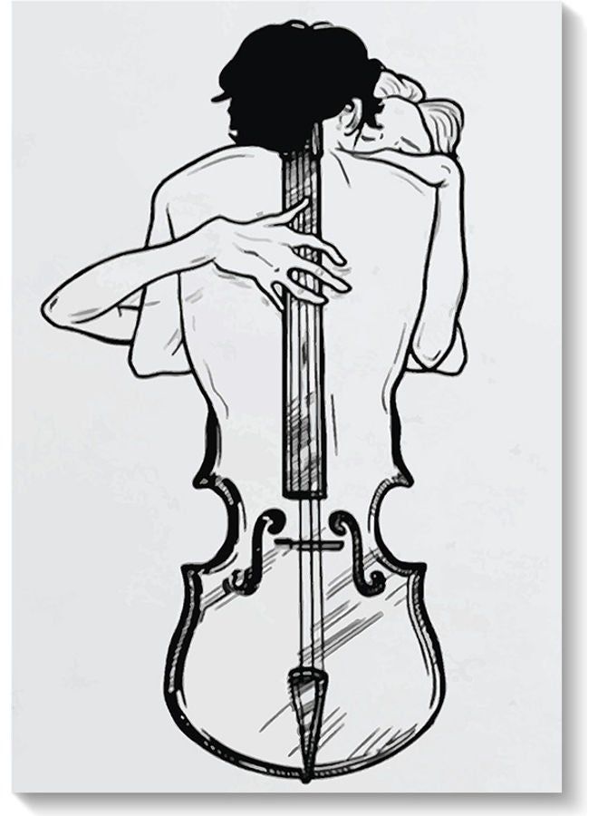 RYN Decorative Wall Art Painting White/Black 40 x 60cm - Image 2