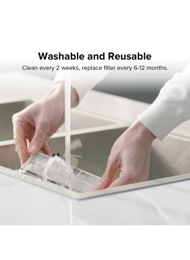 roborock Washable Filter S8 Pro Ultra / S8+ / S8 / S7 Max Ultra / S7 / S7+ / S7 MaxV / S7 MaxV Plus / S7MaxV Ultra Robot Vacuum Cleaners (2Pcs White) - Image 4