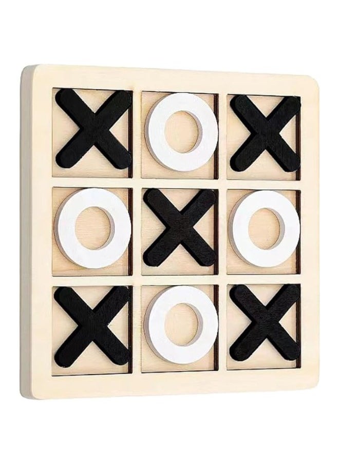 ATRI - Wooden X O Game, Interactive Family Board Game Suitable for Adults and Kids Middle size 18CM - Image 1