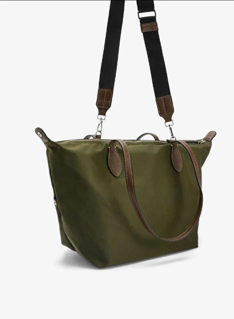 PARFOIS Green Nylon shopper bag L for Women | Best Price UAE